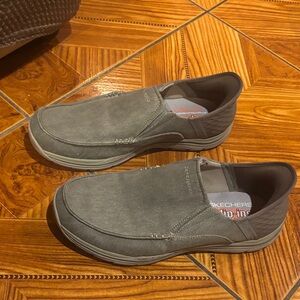 Skechers Men's Charcoal Slip-On Loafers